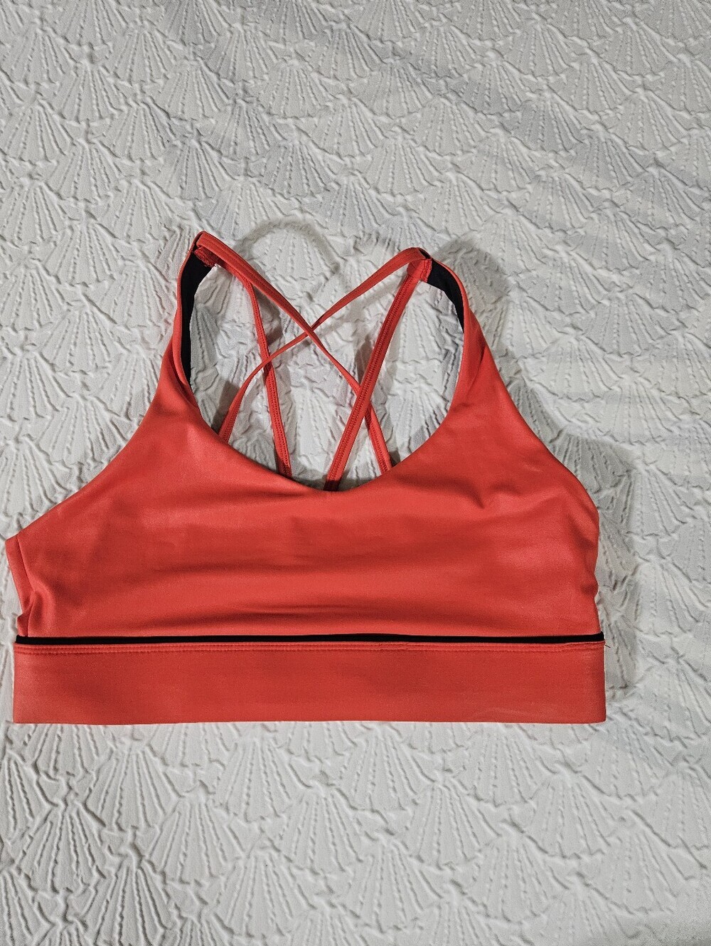 Zyia Women's Red/Black Strappy Sports Bra Size M